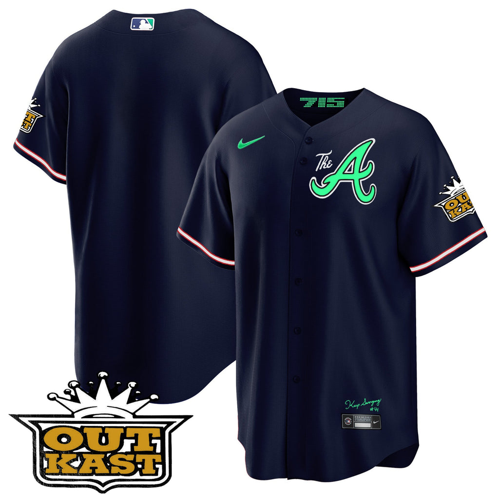 Men’s Atlanta Atliens The A Cool Base Jersey – Galaxy Version – Stitched