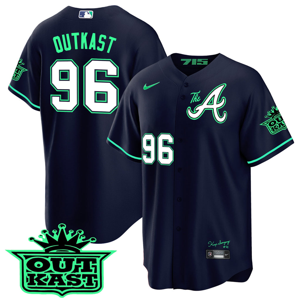 Men’s Atlanta Atliens The A Cool Base Jersey – Galaxy Version – Stitched