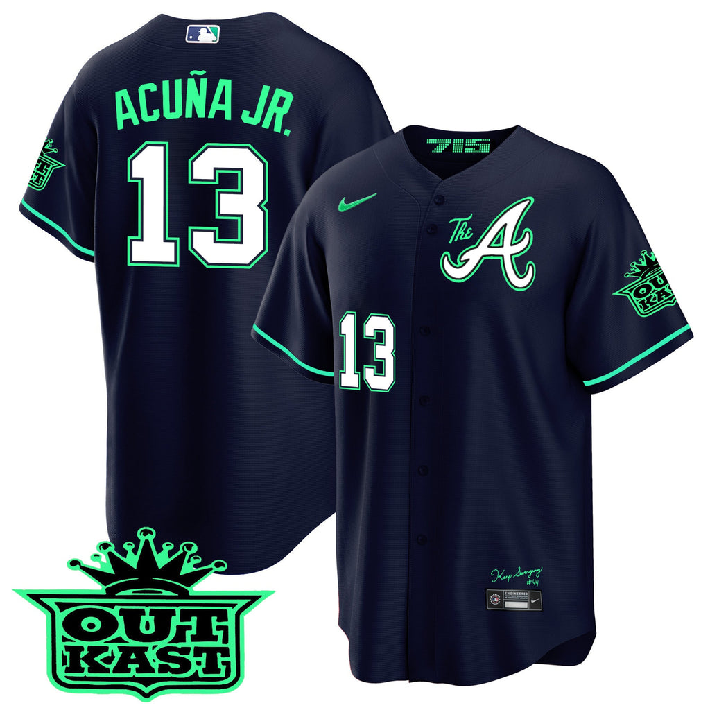 Men’s Atlanta Atliens The A Cool Base Jersey – Galaxy Version – Stitched