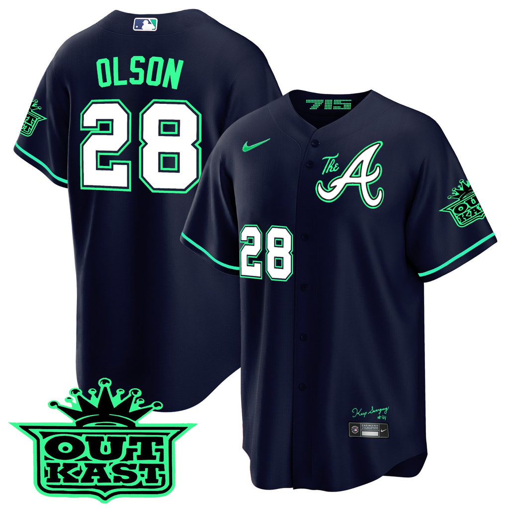 Men’s Atlanta Atliens The A Cool Base Jersey – Galaxy Version – Stitched