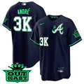 Men’s Atlanta Atliens The A Cool Base Jersey – Galaxy Version – Stitched