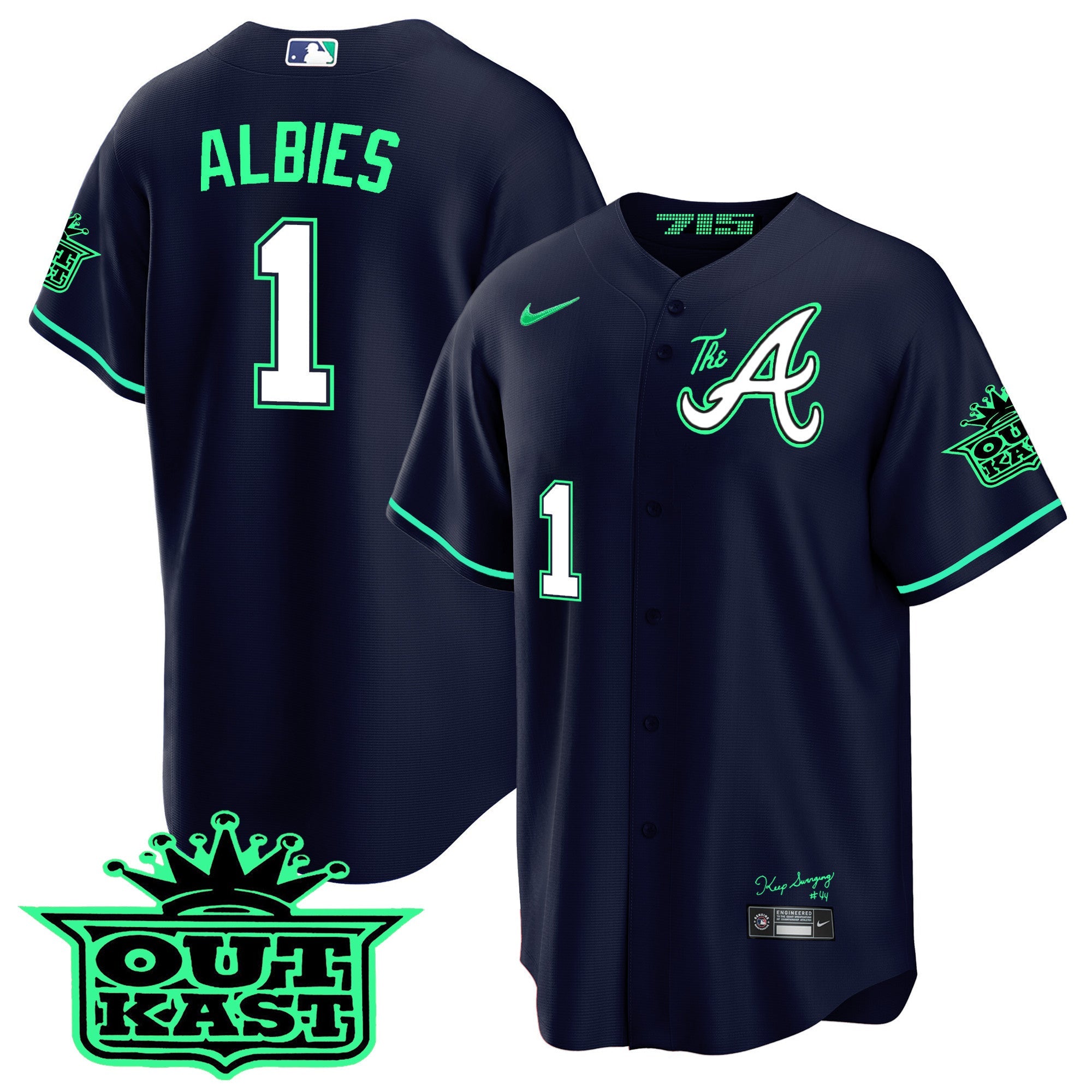 Men’s Atlanta Atliens The A Cool Base Jersey – Galaxy Version – Stitched