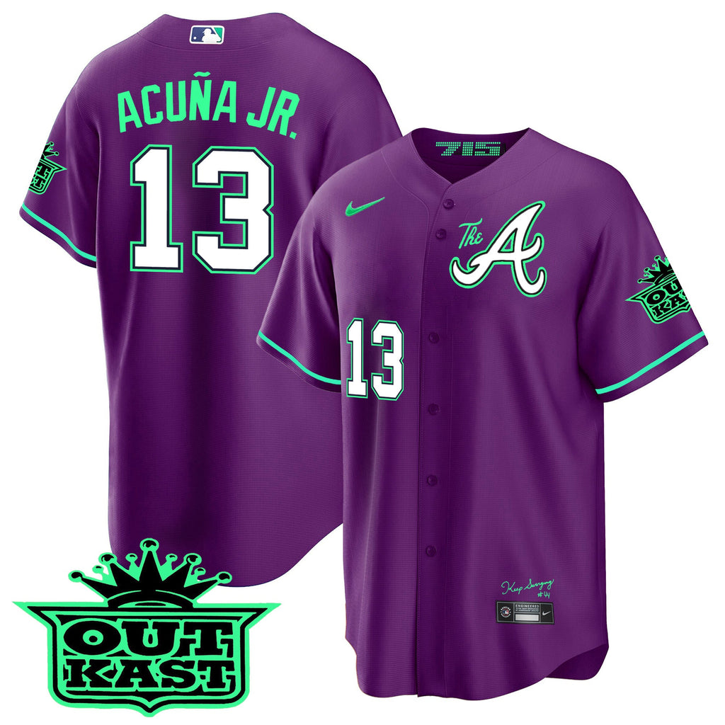 Men’s Atlanta Atliens The A Cool Base Jersey – Galaxy Version – Stitched