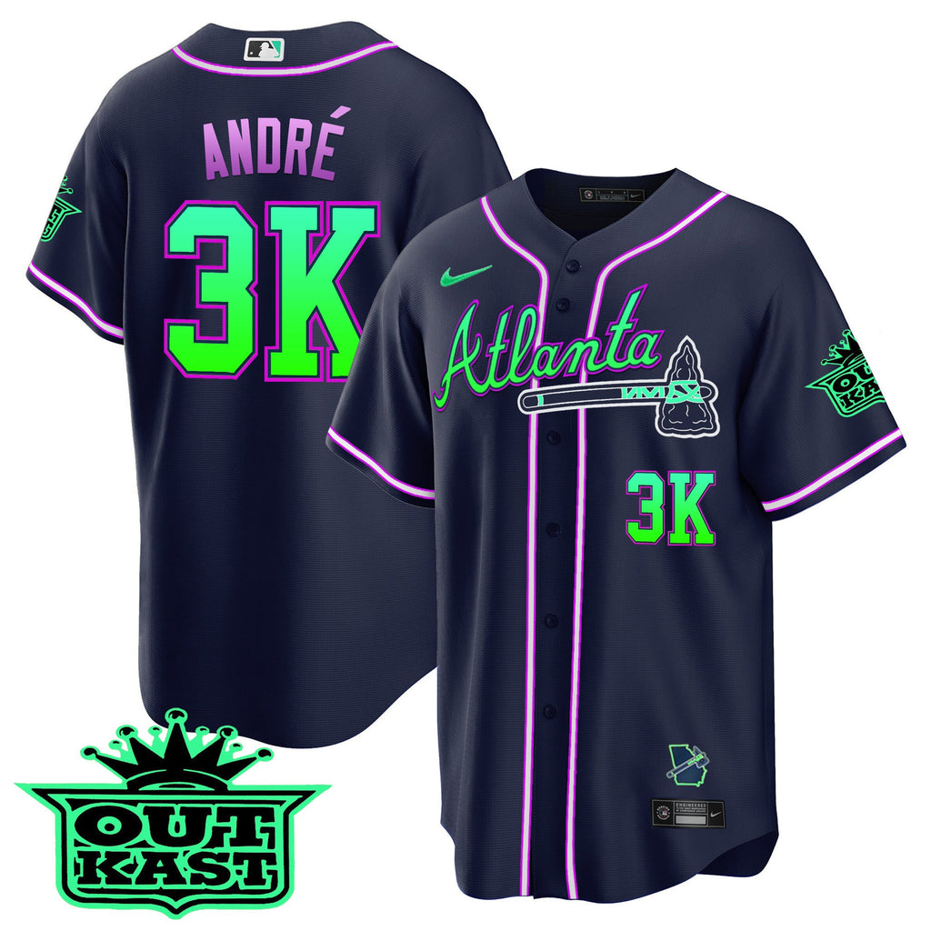Men’s Atlanta Outkast Cool Base Jersey V3 – Galaxy Version – Stitched