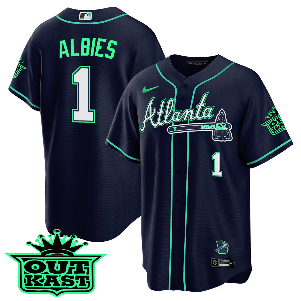 Men’s Atlanta Outkast Cool Base Jersey V3 – Galaxy Version – Stitched
