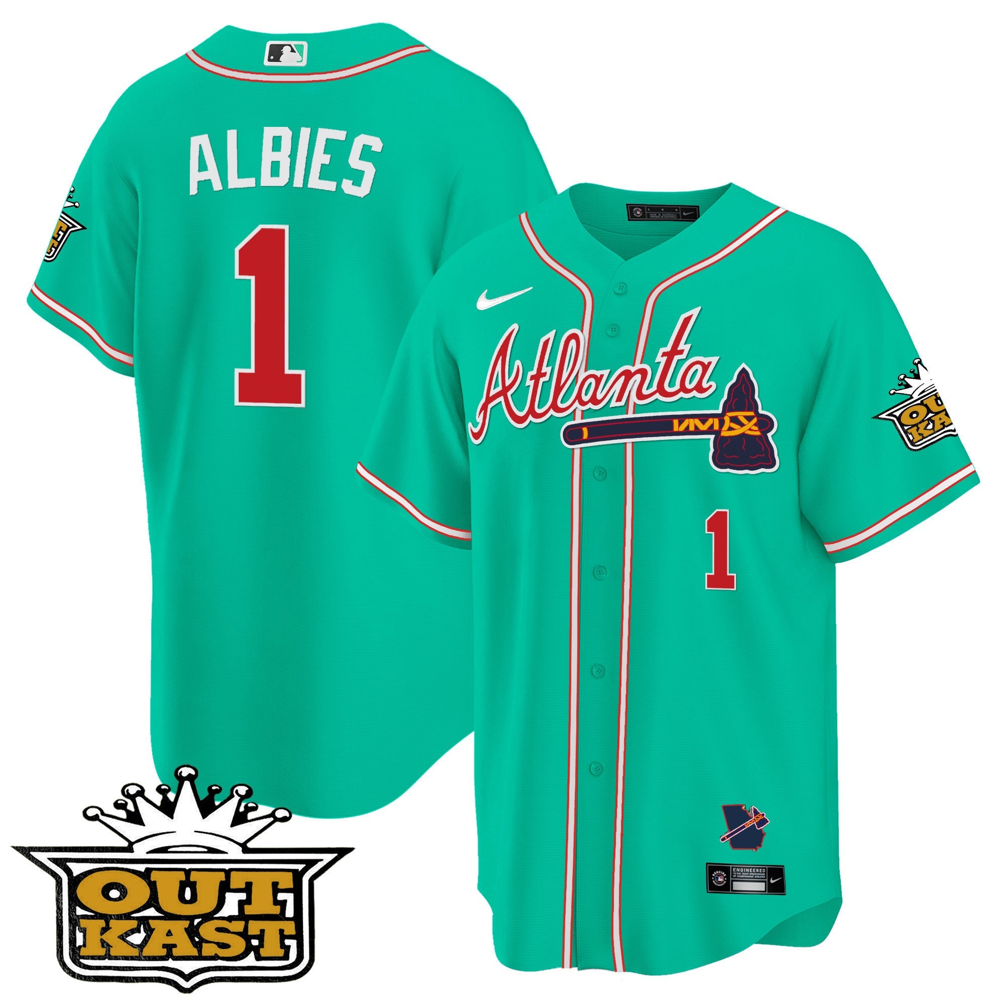 Men’s Atlanta Outkast Cool Base Jersey V3 – Galaxy Version – Stitched