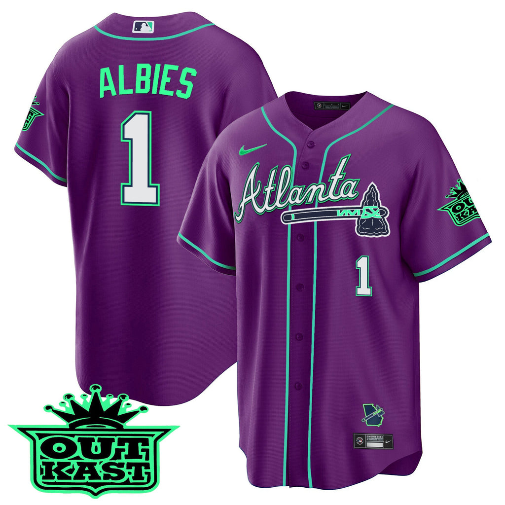 Men’s Atlanta Outkast Cool Base Jersey V3 – Galaxy Version – Stitched