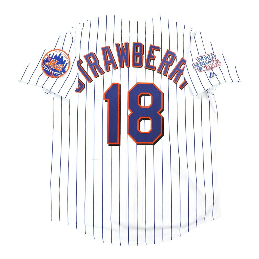 Darryl Strawberry New York 1986 World Series White Jersey