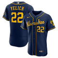 Christian Yelich Milwaukee Navy Jersey
