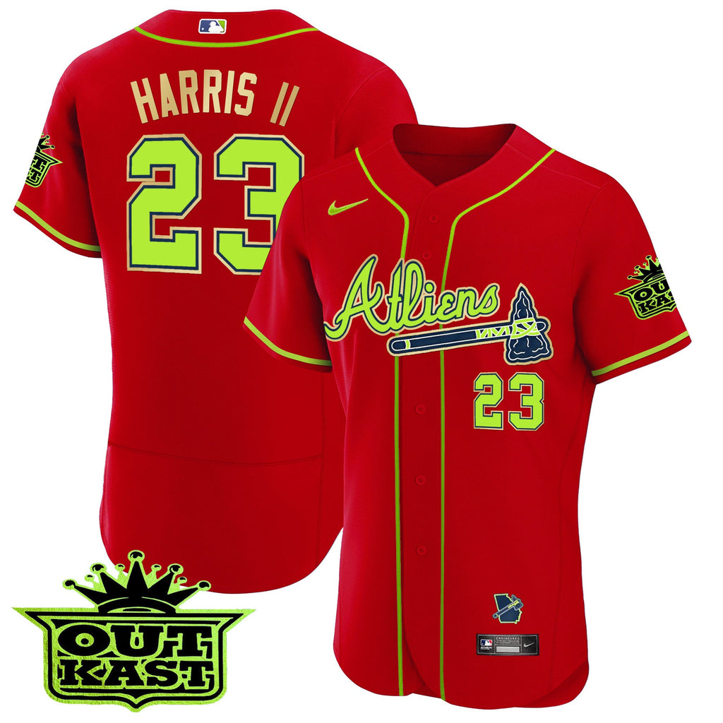Men’s Atlanta Atliens Flex Base Gold Trim Jersey