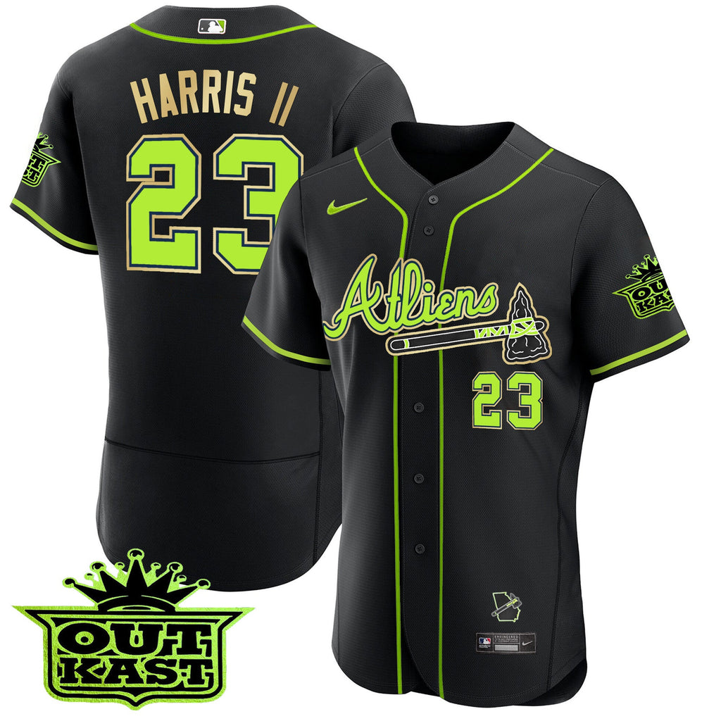 Men’s Atlanta Atliens Flex Base Gold Trim Jersey