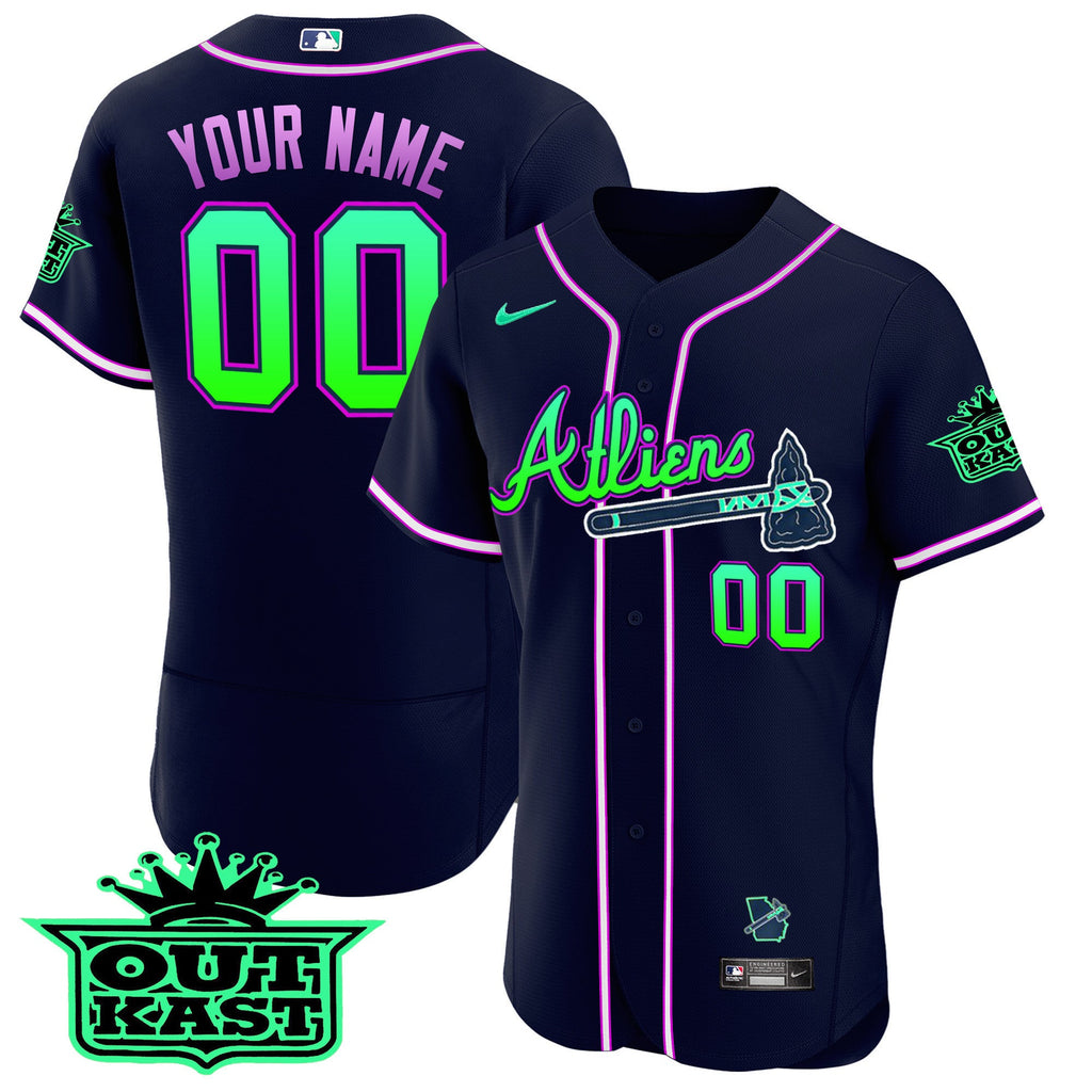 Atlanta Atliens Flex Base Custom Jersey – Galaxy Version – Stitched