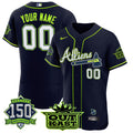 Atlanta Atliens 150th Anniversary Patch Flex Base Custom Jersey