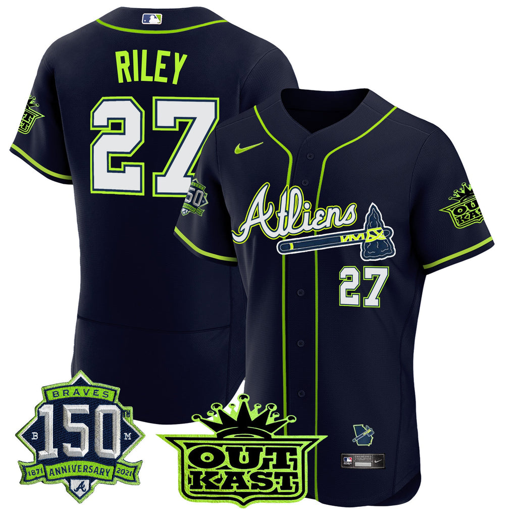 Men’s Atlanta Atliens 150th Anniversary Patch Flex Base Jersey