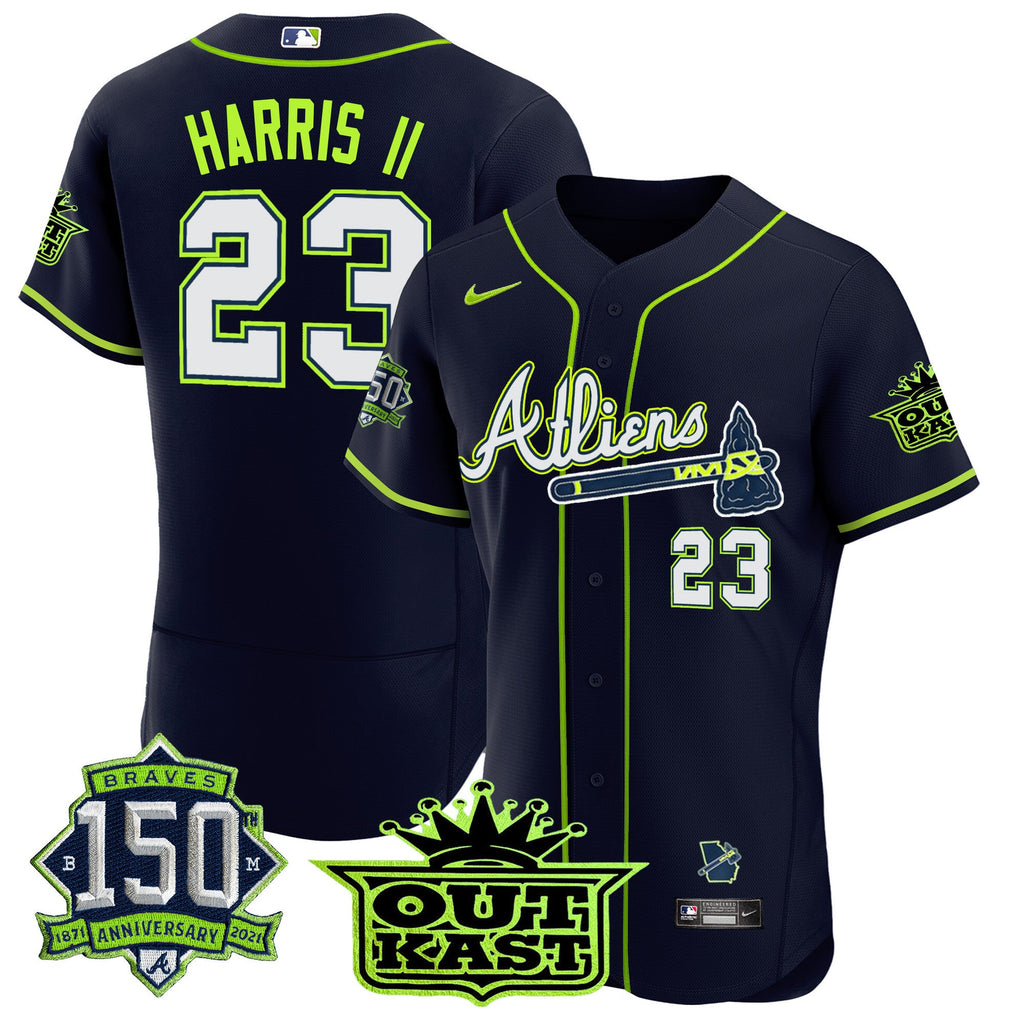 Men’s Atlanta Atliens 150th Anniversary Patch Flex Base Jersey