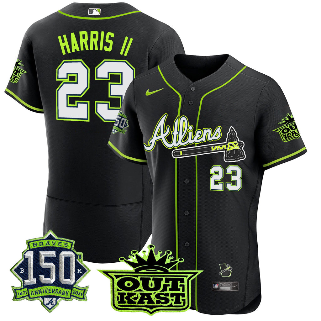 Men’s Atlanta Atliens 150th Anniversary Patch Flex Base Jersey