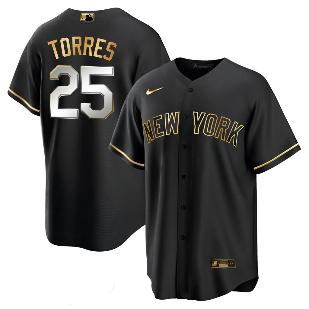 Men’s New York Yankees Black Limited & Gold Jersey