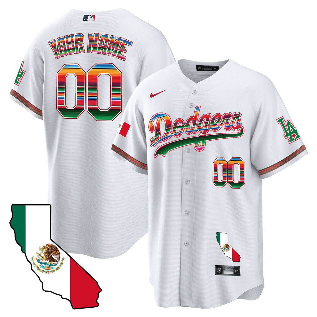Mexico California Map Cool Base Custom Jersey