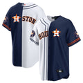 Houston Split White Navy Jersey