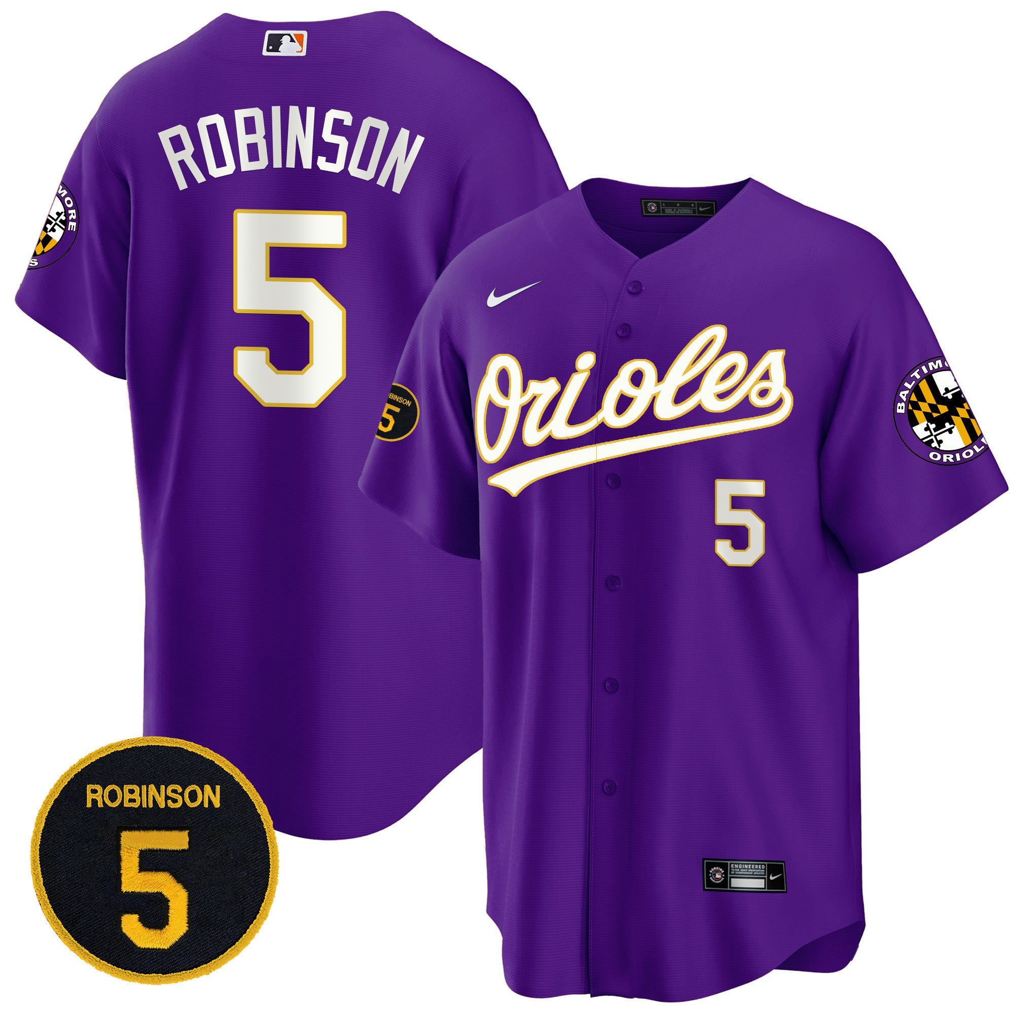 Baltimore Purple Robinson Patch Cool Base Jersey