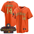 Mauricio Dubón Orange Gold Champions Patch Jersey