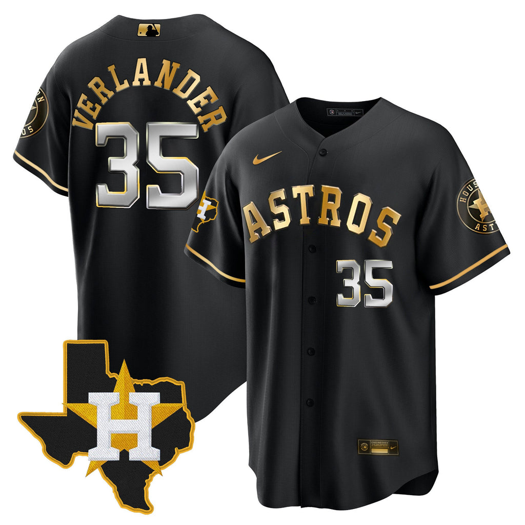 Men’s Houston 2024 Gold Jersey – Texas Patch