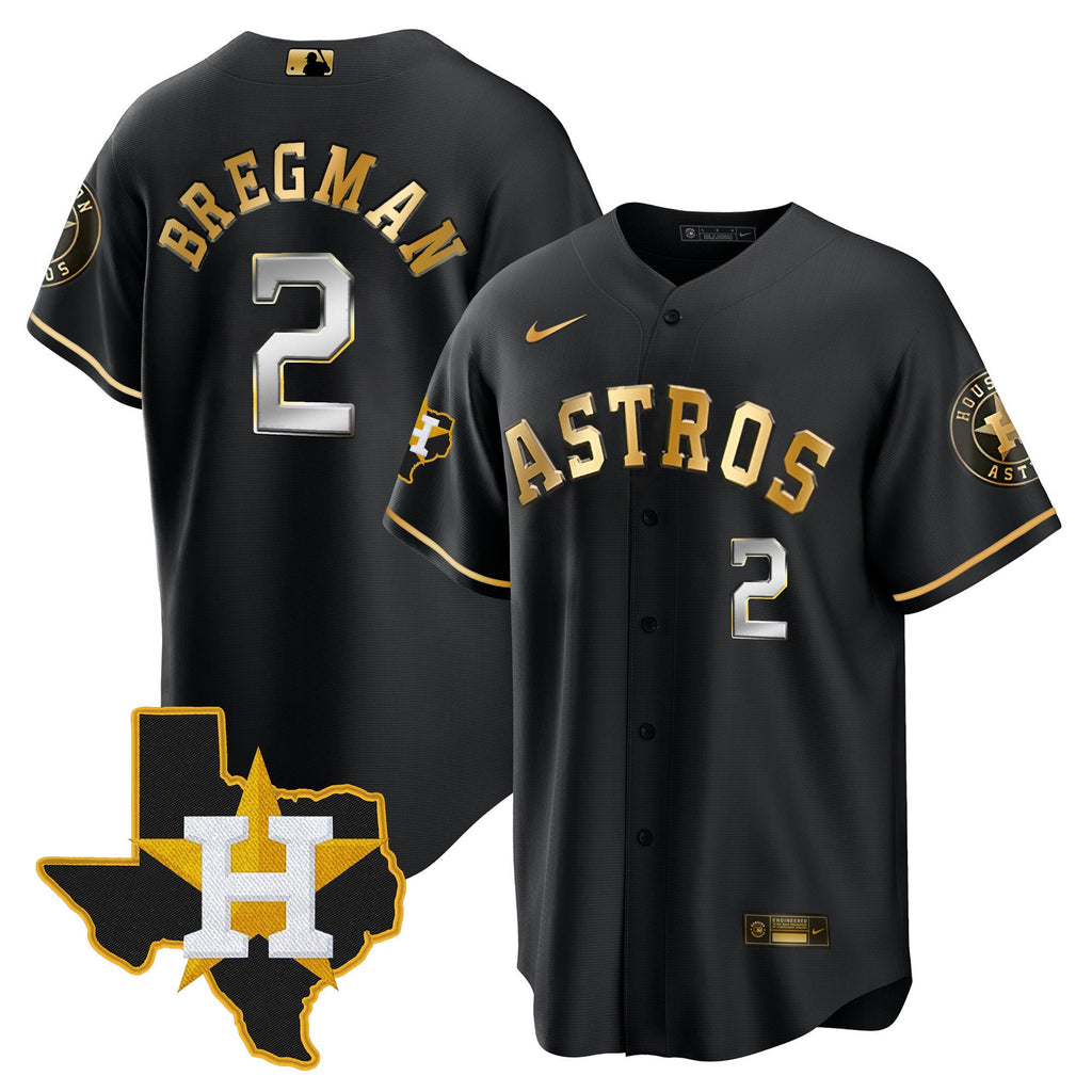 Men’s Houston 2024 Gold Jersey – Texas Patch