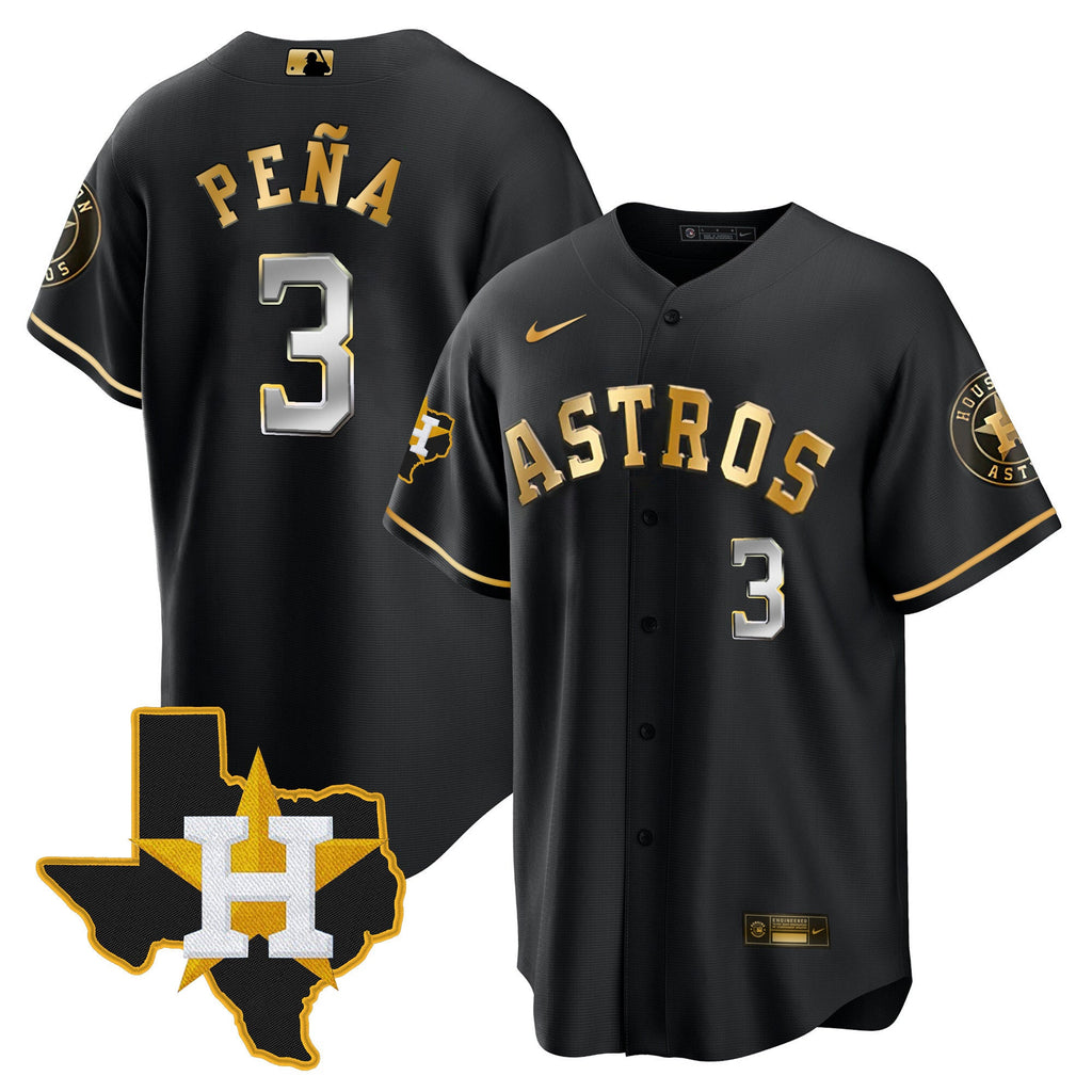 Men’s Houston 2024 Gold Jersey – Texas Patch