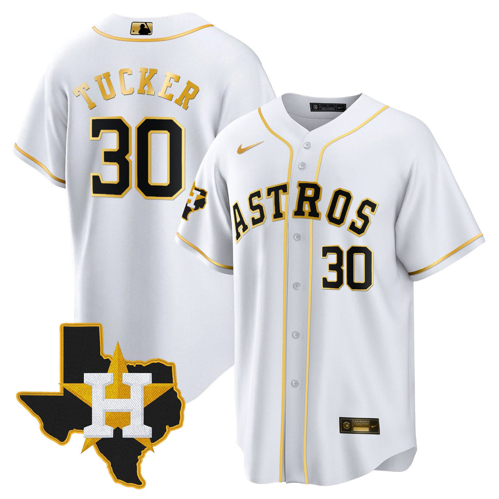 Men’s Houston 2024 Gold Jersey – Texas Patch