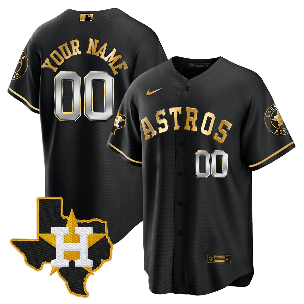 Houston 2024 Gold Custom Jersey – Texas Patch