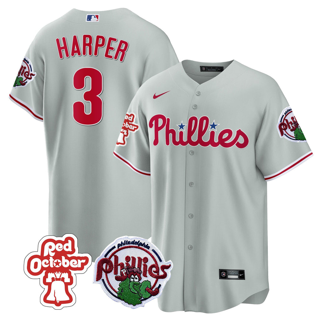 Men’s Philadelphia Red October Patch Cool Base Jersey