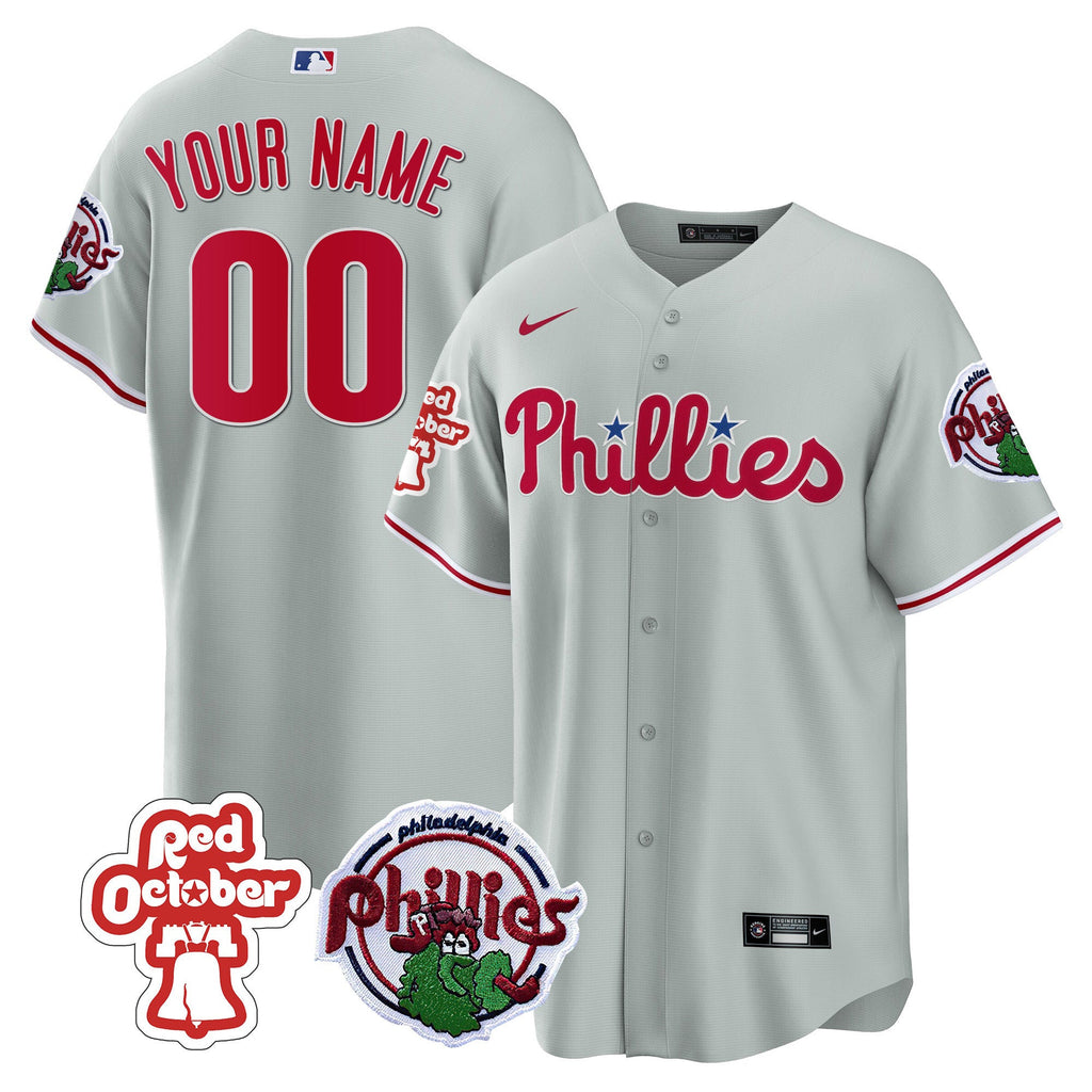Philadelphia Red October Patch Custom Jersey