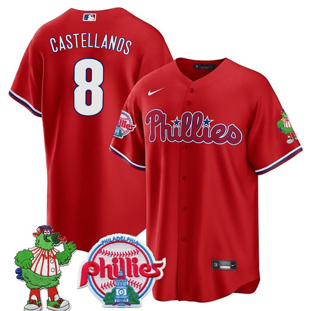 Men’s Philadelphia Phillie Phanatic Patch Cool Base Jersey