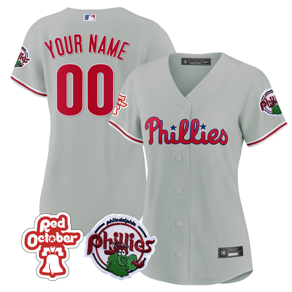 Philadelphia Red October Patch Custom Jersey