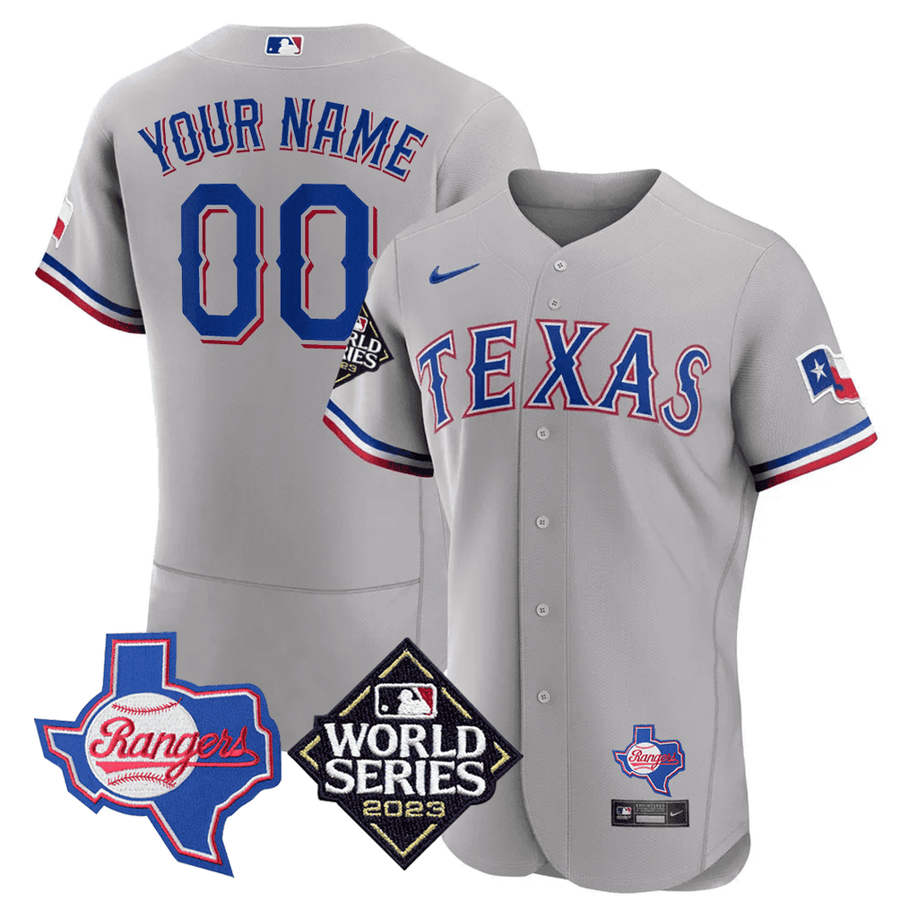 Texas Texas State & 2023 World Series Patch Custom Jersey