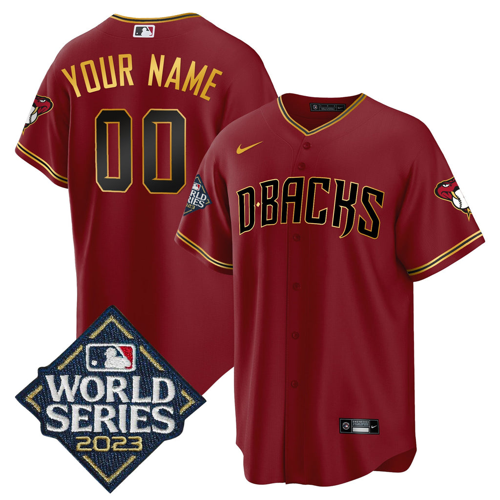 2023 World Series Cool Base Gold Custom Jersey