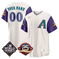 Arizona 2023 World Series Patch Throwback Custom Jersey