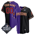 Split Arizona Dbacks – Suns 2023 World Series Patch Custom Jersey