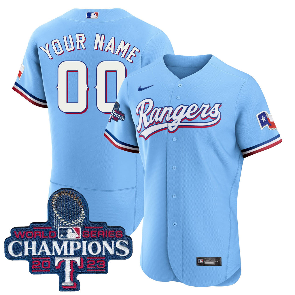 Texas 2023 World Series Champions Flex Base Custom Jersey