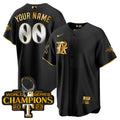 Texas 2023 World Series Champions City Connect Cool Gold Custom Jersey