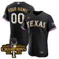 Texas 2023 World Series Champions Flex Base Gold Trim Custom Jersey