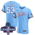 Adolis Garcia Texas World Series Champions Powder Blue Jersey 2023