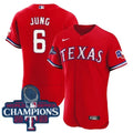 Josh Jung Texas World Series Champions Red Jersey
