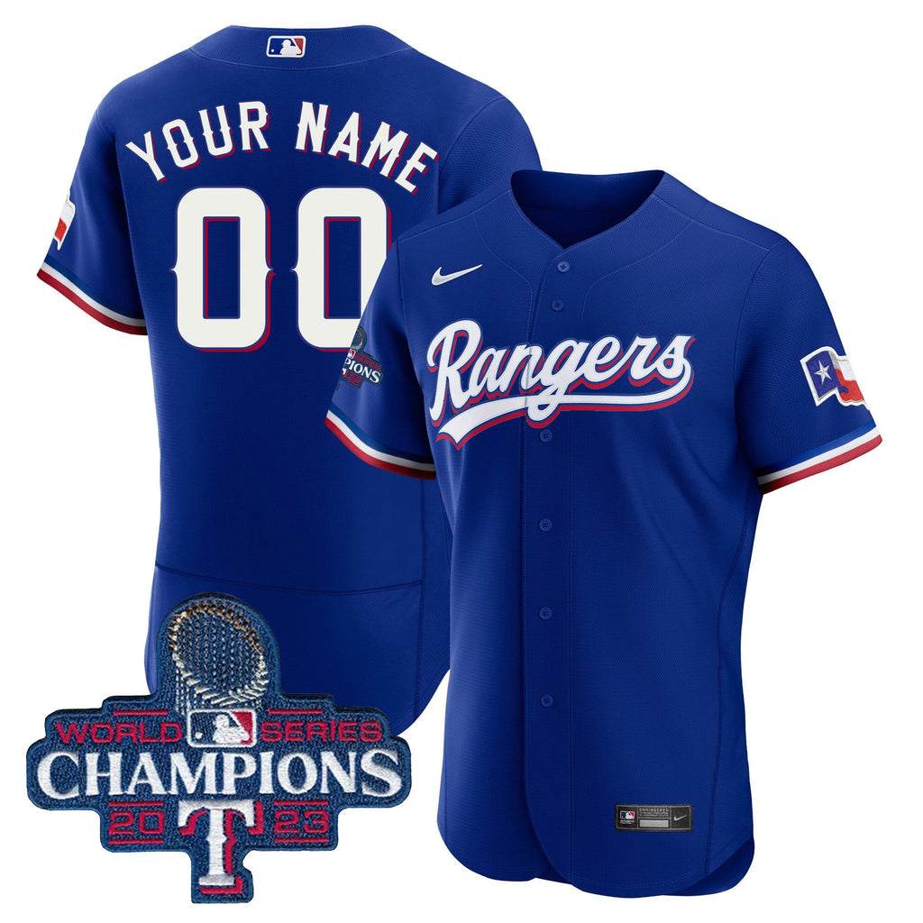 Texas 2023 World Series Champions Flex Base Custom Jersey V3