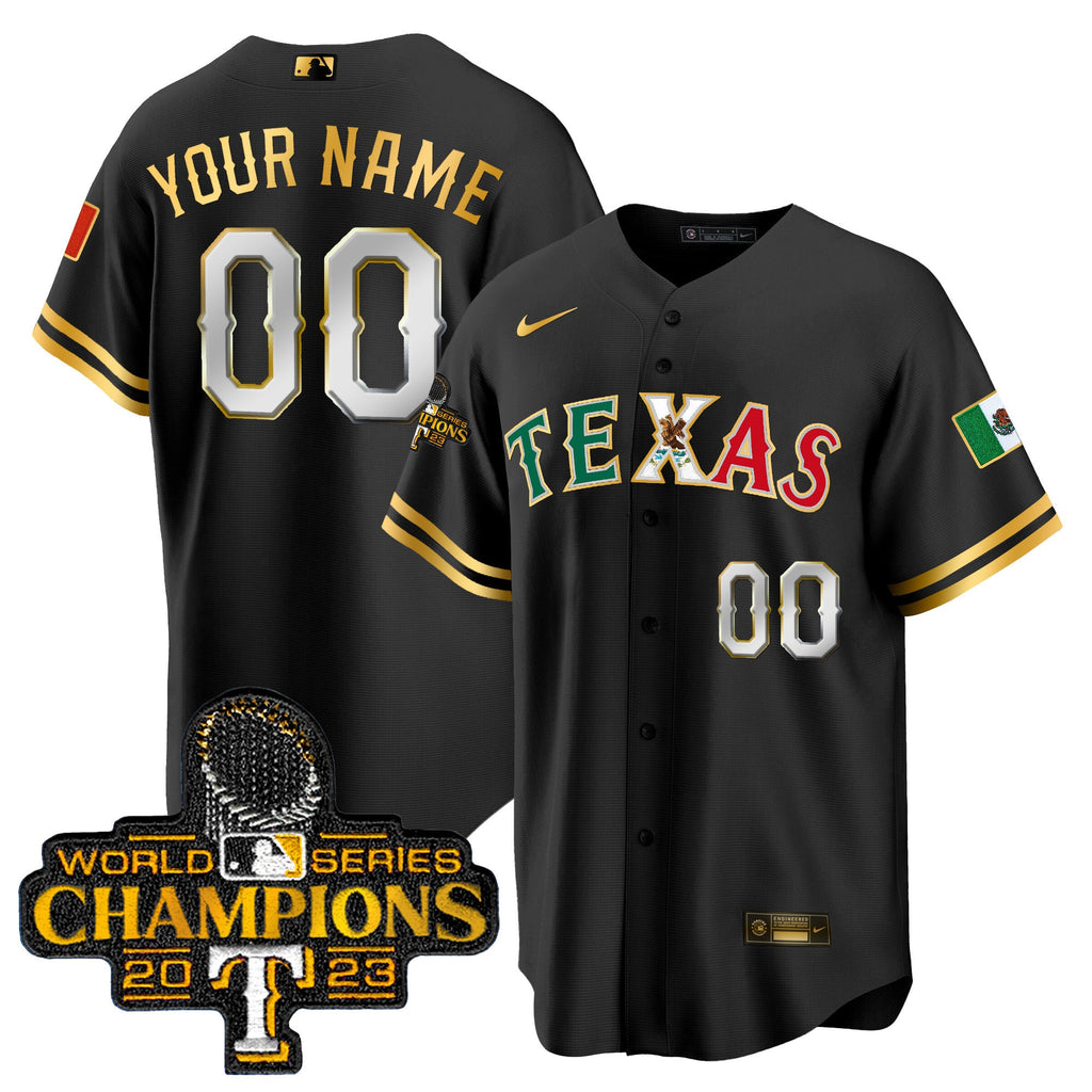 Texas Mexico 2023 World Series Champions Baseball Custom Jersey