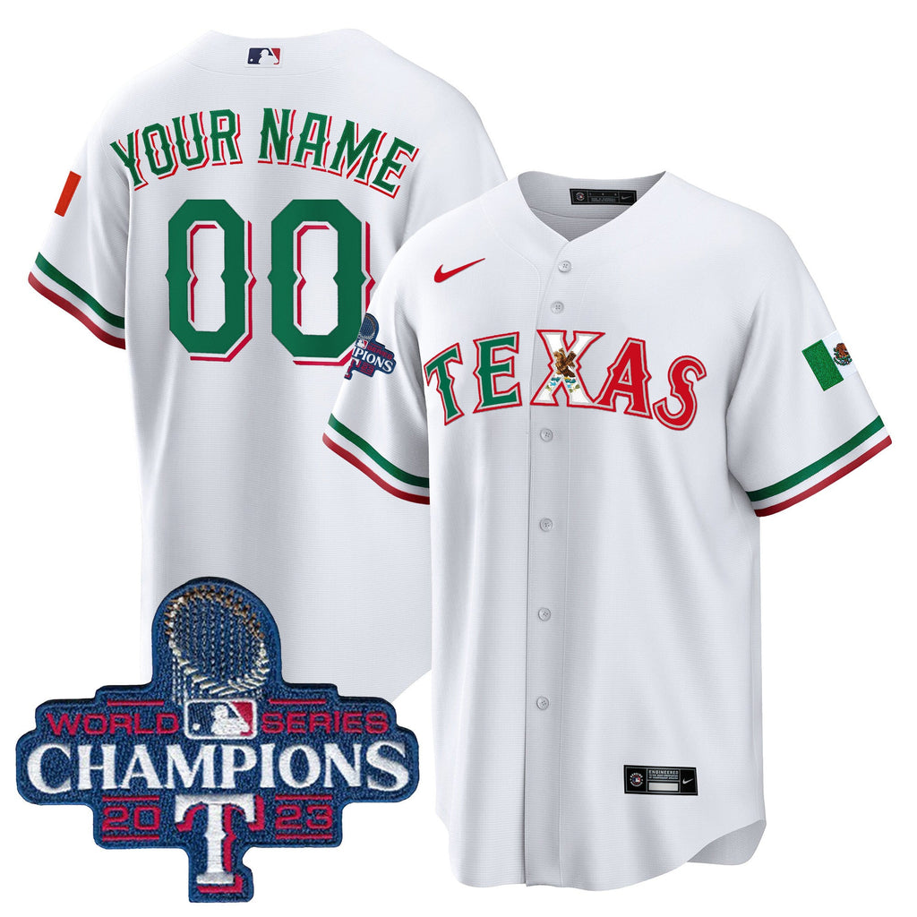 Texas Mexico 2023 World Series Champions Baseball Custom Jersey
