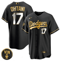 Men’s Shohei Ohtani Black Limited Vin Scully Patch Jersey