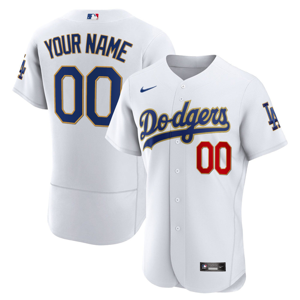 Los Angeles Gold Trim Flex Base Custom Jersey