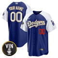 Vin Scully Patch Cool Base Gold Trim Custom Jersey V2