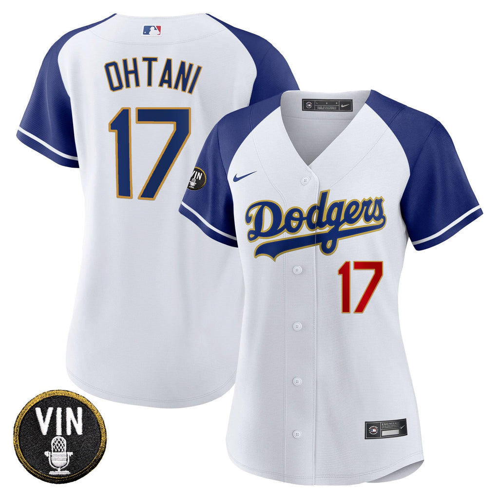 Women’s Vin Scully Patch Gold Trim Jersey